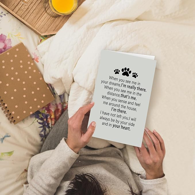Pet Sympathy Cards, Sympathy Gifts for Loss of Dog Cat, Pet Death Memorial Gifts for Dogs Cats