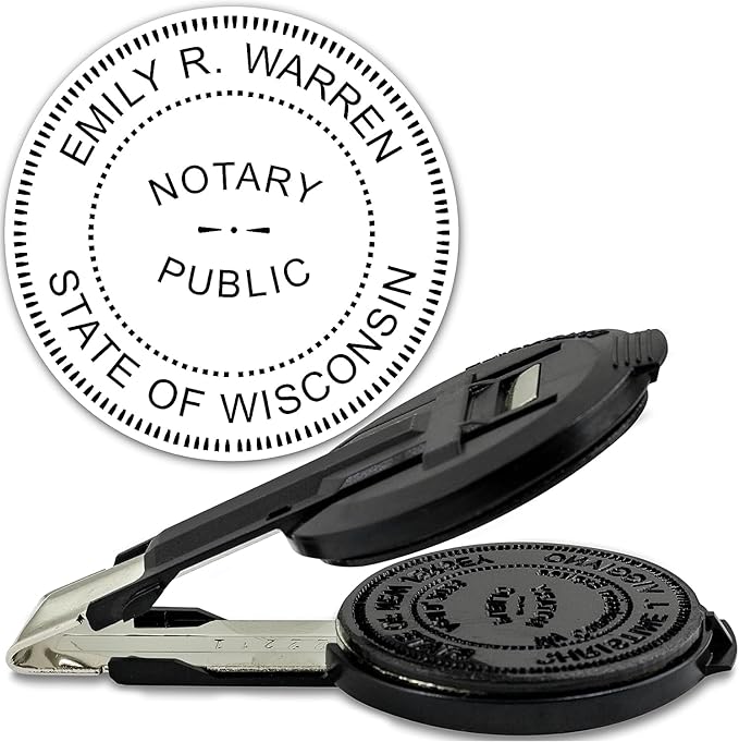 MaxMark Insert Only for Notary Seal Round Embosser for Wisconsin State
