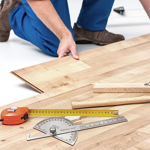 Stainless Steel Angle Protractor, 0-180 Degrees, 10 cm Woodworking Ruler, Angle Measure Tool