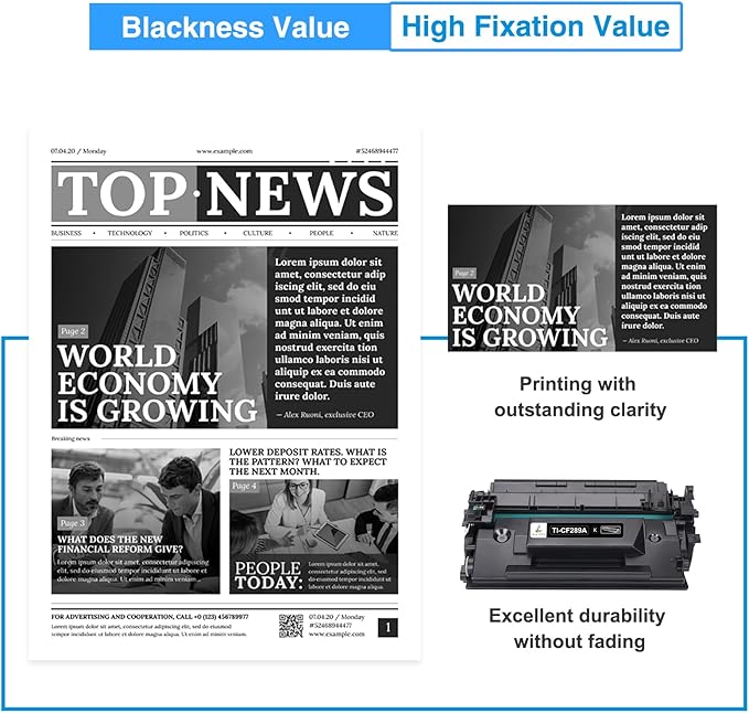 CF289A Black Toner Cartridge Compatible Replacement for HP 89A Black Toner Cartridge CF289A 89X CF289X for Enterprise M507 M507n M507dn M507x MFP M528dn M528f M528c M528z M528 Series Printer (4-Pack)