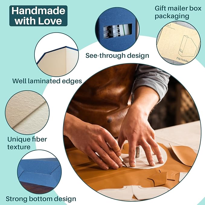 Magazine Holder - File Holder and Desk Organizer, Paperboard Book Organizer and Storage Box for Documents, Magazine Holder Rack for Classroom, Home, and Office (Classic Blue, 2-Pack)