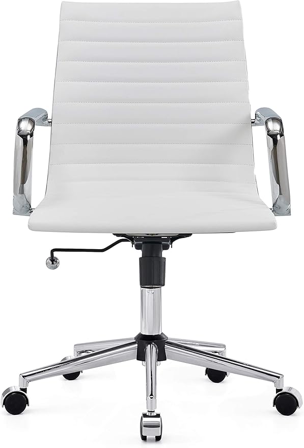Chair, Desk Computer Chair ,with Armrests ,Ergonomic Office Chair for Home and Office, 17.32 x 22.83 x 35.43 inches, Multiple Colors (White)