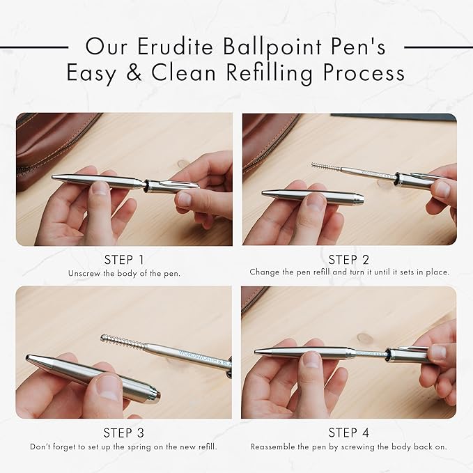 Wordsworth and Black Ballpoint Pen Green Lacquer- Stunning Luxury Pen Chrome Finish, Ink Refill, Best Gift Set for Men & Women, Refillable, Elegant, Nice Pens, Fine Point