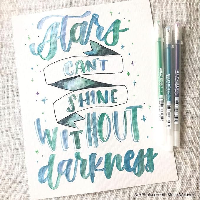 SAKURA Gelly Roll Stardust Glitter Gel Pens - Bold Point Ink Pen for Lettering, Drawing, Invitations, & Stationery - Assorted Colored Ink - Bold Line - 16 Pack