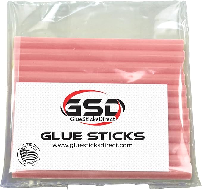 Mini Size Hot Melt Glue Sticks for Glue Gun - Bulk 4in Pink Glue Sticks - Great for Art Craft Repairs & Compatible w/Most Glue Guns - 5/16" X 4" (24 Sticks) - Made in USA