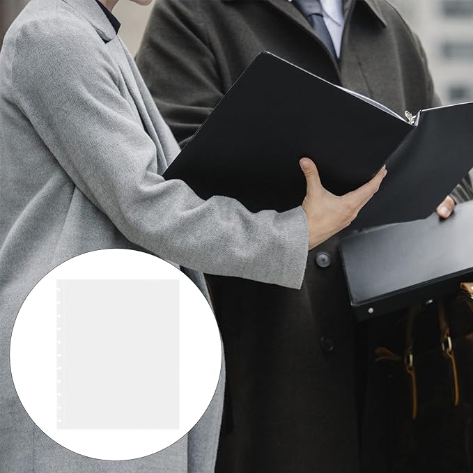 50 Piece Clear Sheet Protectors Page Protectors 8.5 x 11 Clear Binder Sheet Protectors Discbound Sheet Protectors for Discbound Holds Letter Size Discbound Binding Cover