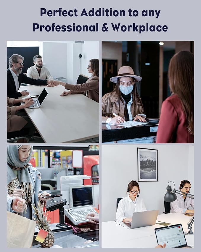 Uniclife 4 Pack Acrylic Business Card Holder for Desk 8 Slots Clear Business Card Display Stand for Men & Women Desktop Business Card Organizer Card Stand for Office Home Exhibition, 480 Card Capacity