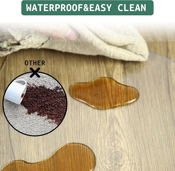 Clear Chair Mat for Hardwood Floors - 60''x84'' Heavy Duty Office Chair Mat, Rectangle Rolling Chair Mat for Hardwood, PVC Protector Hard Floor Mat for Computer&Desk Chair (60'' x 84'')