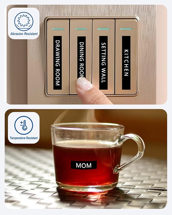 Tze Tz Tape 12mm 0.47 Laminated Black Compatible for Brother P Touch Label Maker Tape TZe-335 TZe335 Label Tape for PT D200 D210 D220 D400 Cube, White on Black, 1/2 Inch x 26.2 Feet, 3-Pack