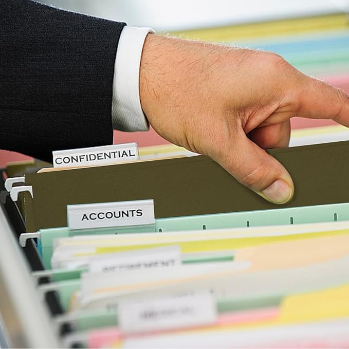 Extra Capacity Hanging File Folders, RAZCC 30 Pack Letter Size Reinforced Hanging Folders with Heavy Duty 2 Inch Expansion for Bulky Files, Filing Cabinet, Adjustable Tabs, Green