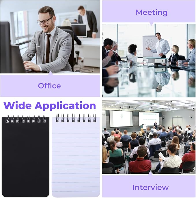 Small Spirals Notepads, 50 Pcs 3 x 5 Inches Mini Notebooks, 60 Sheets Mini Portable Pocket Notebook, Top Bound Notebook Memo Pads for Home Office School