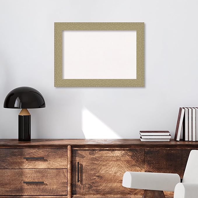 Amanti Art White Cork Board for Wall, 20x28 Vision Board with Gold Frame, Medium Corkboard Office Decor for Home Organization, Casual Corkboard Pinboard to Display Items for Home Organization in