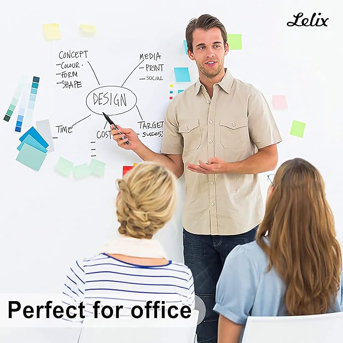 Lelix Dry Erase Markers - 42 Pack, 14 Colors, Chisel Tip, Perfect for Kids & School, Office Use, Whiteboard & Mirror Writing