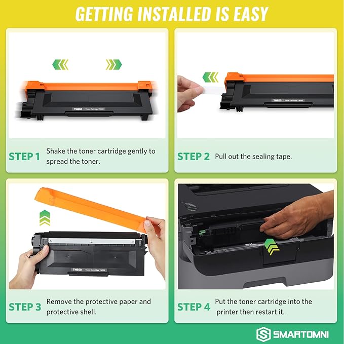 TN660 Compatible Toner Cartridge Replacement for Brother TN660 TN630 use for Brother DCP-L2500D L2305W HL-L2300D L2360DN MFC-L2680W L2705DW MFC L2740DW l2720DW Toner