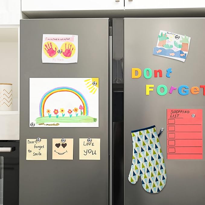 LOVIMAG 12Pcs Fridge Magnets Push Pins for Kitchen, Whiteboard, Office, Classroom and Map - Refrigerator Magnets for Adults