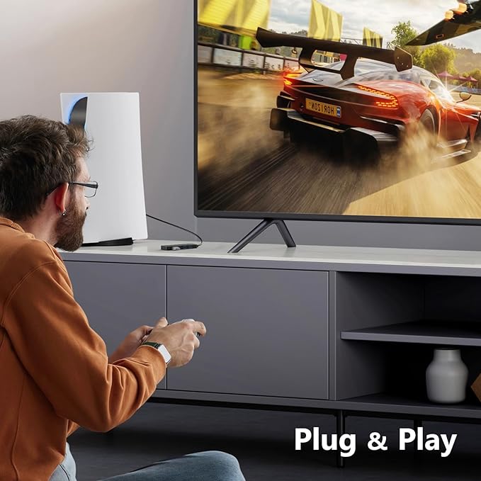 Aceele USB Hub 3.0 Splitter with 4ft Extension Long Cable Cord, 4-Port Ultra-Slim Multiport Expander with Type-C Power Port, USB Extender for Desktop, Computer, PC, Laptop, iMac, PS4 and More