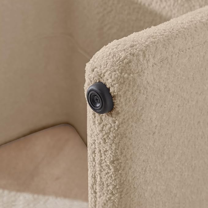 Small Footstool Ottoman, Multi-Functional Modern Foot Stool, Sofa Footrest Extra Seating for Living Room, Entryway, Hallways and Bedrooms, Small, Camel