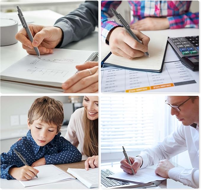 MIUTME 6Pcs Gel Pens, Retractable Gel Pens Quick Dry Ink Pens Fine Point Premium Smooth Writing Pens, Aesthetic Pens for School & Office Supplies