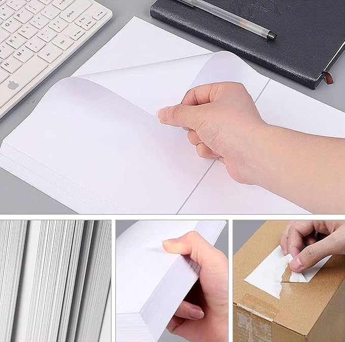 Coopaty Half Sheet Shipping Labels for Laser and Inkjet Printers 8.5 x 5.5 Mailing Address Labels, Permanent Adhesive (800 Sheets, 1600 Labels)