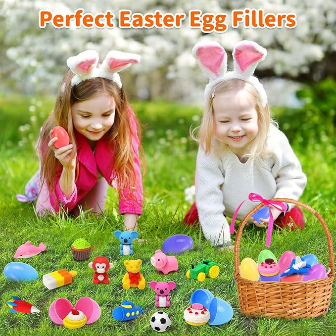 Arscniek 110 Pack Animal Erasers for Kids, Take Apart Mini Pencil Erasers, Desk Pets & Treasure Box Toys, Bulk Party Favors, Stocking Stuffers, Classroom Prizes, School Supplies, Gift for Boys & Girls