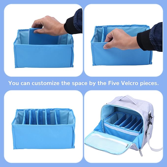 Large Storage Tote Bag for Markers, Brush Pens, Coloring Pencils, Books, Art & Craft Supplies, Tools, Cosmetics - Up to 130 Pens, Black