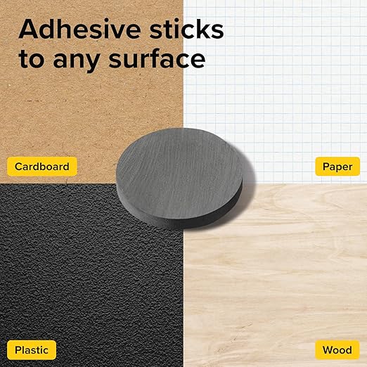 X-bet MAGNET Pack of 120 Magnets Round and Squares with Adhesive Backing high-Strength, Versatile Magnets Perfect for Home, Office and Projects - Reliable