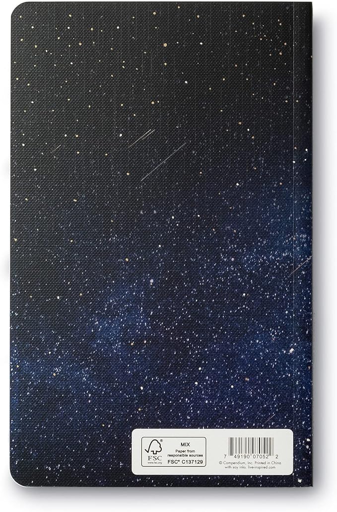 Compendium Softcover Journal - Look to the Stars – A Write Now Journal with 128 Lined Pages, 5”W x 8”H
