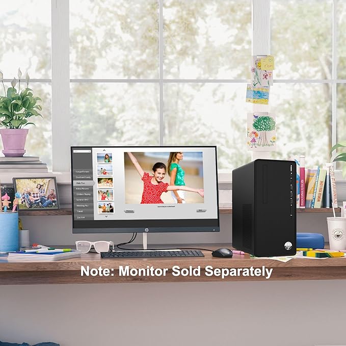 HP Pavilion Tower Desktop Computer, Intel 8-Core i7-10700F up to 4.8GHz, 64GB DDR4 RAM, 2TB PCIe SSD, GeForce GT 610 2GB, WiFi 6, Bluetooth, RJ-45, Type-C, KB & Mouse, Black, Windows 11 Pro, Tichang