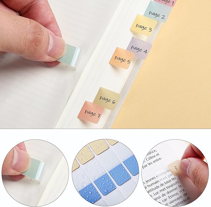 Mr. Pen- Sticky Index Tabs, 480 Pcs, Pastel Sticky Tabs for Notebooks, Page Markers