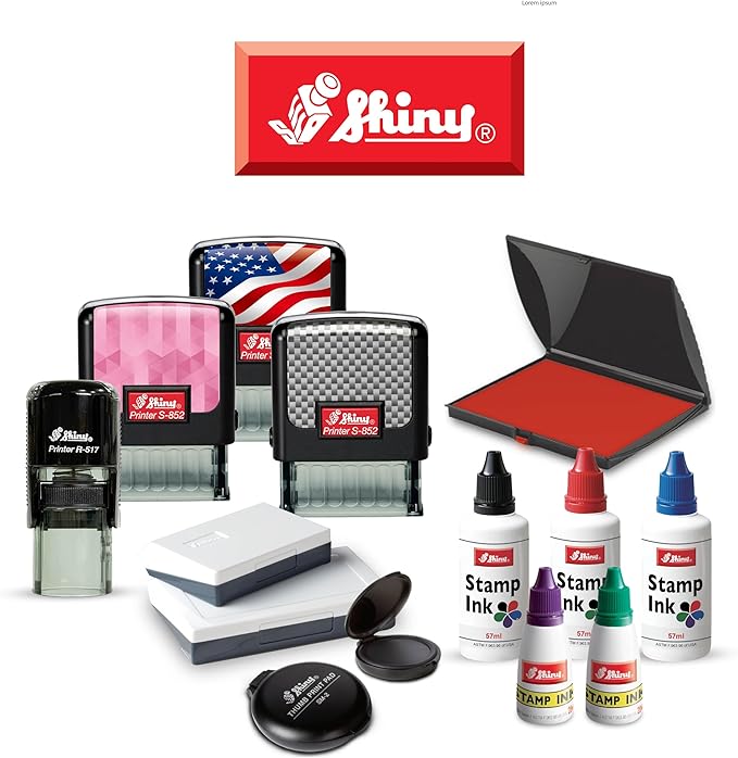 Shiny Gratuity Included Stamp, Round Self Inking Stamp for Restaurant, Bar and Retail, Green Ink