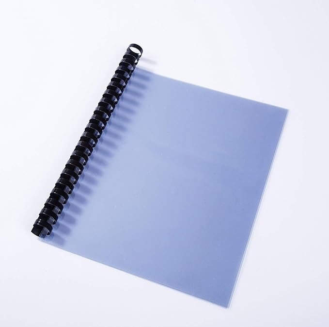 BNC 7 Mil 8-1/2 x 11 Inches, Letter Size PVC Binding Covers - Pack of 100, Clear