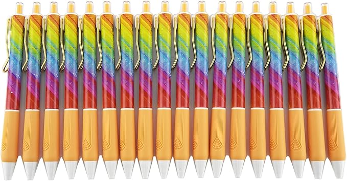 Fengtaiyuan Rd01GelB, Retractable Gel Ink Rollerball Pens, Black Ink, Fine Point, 0.7mm, 18 Count, Writting Pens, Smooth (Rd01GelB)