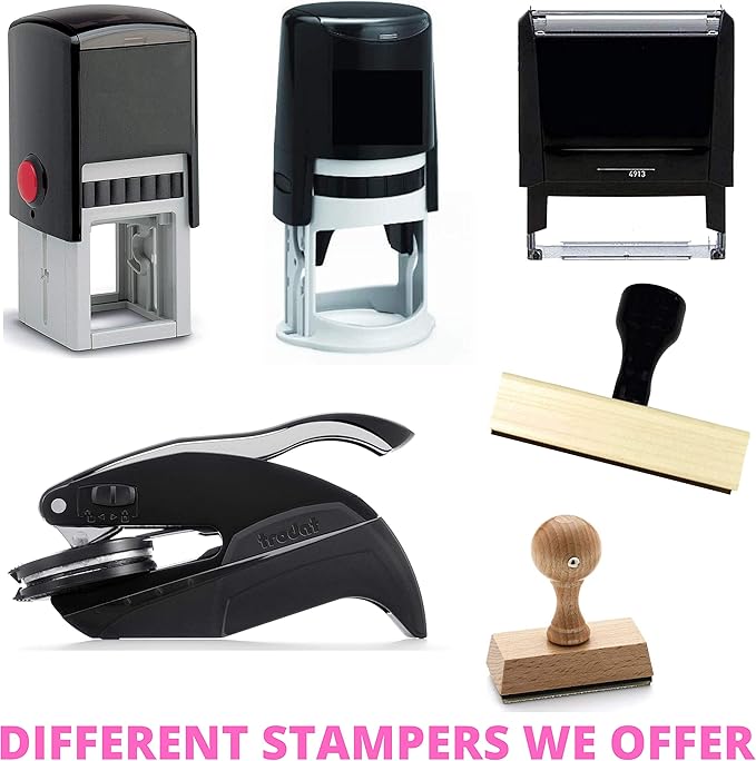 Custom Logo Stamp - Personalized Business Image Stamper 7/8" x 2-3/8" (Black)