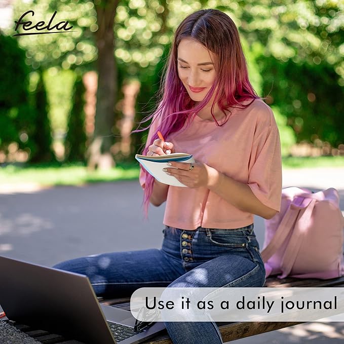 feela 8 Pack Soft Cover Journal Bulk, Notebooks College Ruled for Work, Lined Travel Journal for Students Women, Note Taking Notebook School Supplies Business Writing, 8.2” x 5.5”, A5, Pastel Colors