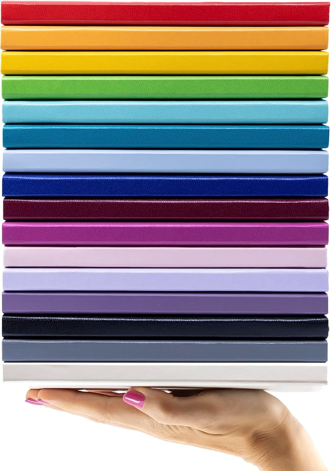 PAPERAGE Lined Journal Notebook, (Light Grey), 160 Pages, Medium 5.6 in x 8 in - 100 GSM Thick Paper – Hardcover Journaling Notebook for Work, School & Note Taking