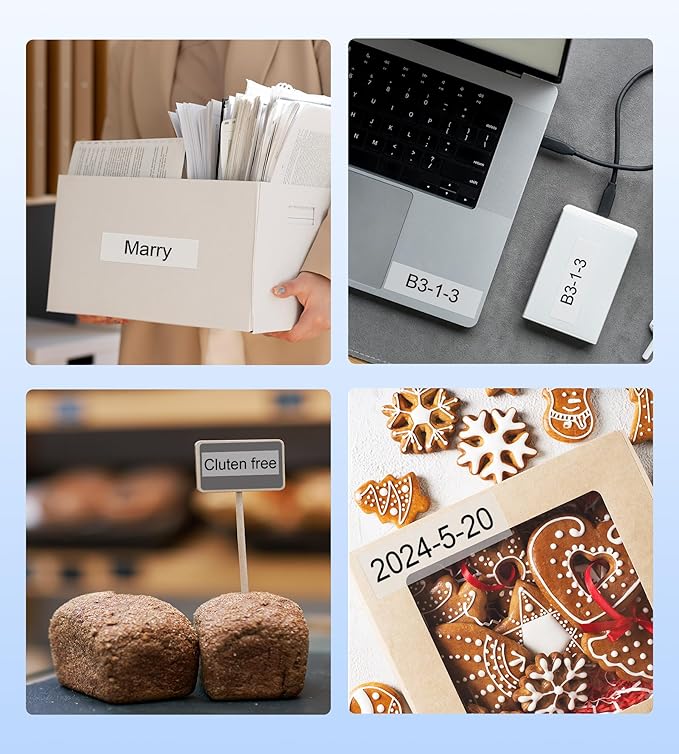 Tze-141 18mm 0.7inch Laminated Clear Tape Compatible for Brother PT-D400 Label Maker Tape Clear, TZ-141 Tze 18mm 3/4inch for Brother P-Touch PT-D600, PT-D410, PT-D610BT Label Maker, 5 Pack