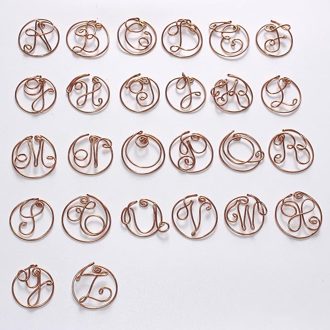 Personalized Initial Copper Card, Copper Initial, Anniversary Card for Her, Couple, Gift for Her (M)