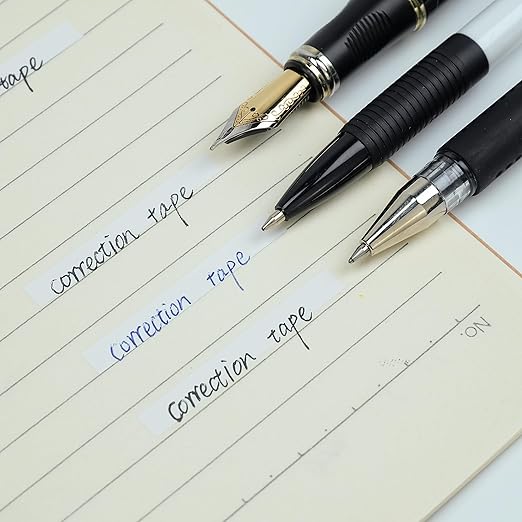 White Correction Tape, 12 Pack, 13.13 Feet Correction Tape for School and Office, Easy to Use Applicator for Instant Corrections. (Animals)