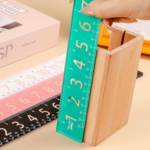 Mr. Pen- Plastic Rulers with Large Numbers, 12-Inch, 4 Pack, Metric & Imperial, Colorful Rulers for Kids, Ruler 12 Inch, Metric Ruler, mm Ruler, Rulers 12 Inch Ruler, Rulers for Kids