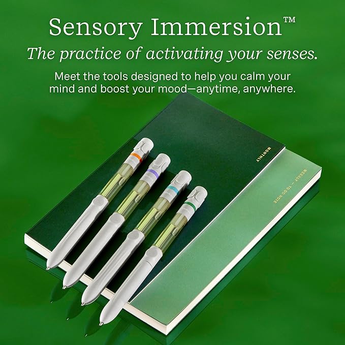 Lifelines Pen Diffuser, In Bloom - 1mm Black Ballpoint Pen with Scented Essential Oil Blends – Aromatherapy Diffuser & Sensory Immersion Diffuse Aroma As You Write