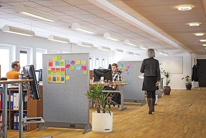 GOF Freestanding Office Partition, Large Fabric Room Divider Panel, 72" W x 72" H