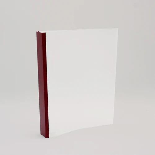 Thermal Binding Clear Covers with Steel Spine –for Thermal Binding Machines – Formerly Unibind – Used in Real Estate, Education and Various Businesses (Bordo, 220 Sheets Max - 48/Box)