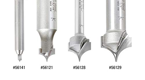 Amana Tool - 56143 Solid Carbide Pt. Cutting Roundover 3/32 Radius x 13/64 Dia x 1/4 x 1