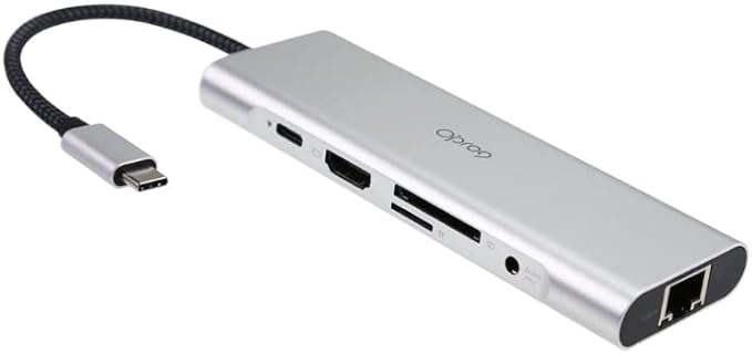 9-in-1 USB C Hub Multiple Adapter, 3 USB 3.0 Ports up to 5Gbps Transfer, 4K@30Hz HDMI, 60W PD, SD/TF Card Reader, 3.5mm Audio Jack & Ethernet, USB-C Hub for MacBook and Other Type-C Devices