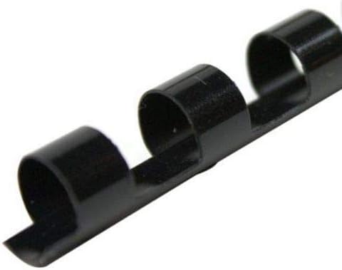 Plastic Comb Binding Spines, 5/16 Inch Diameter, Black, 40 Sheets, 100 Pack - 13516