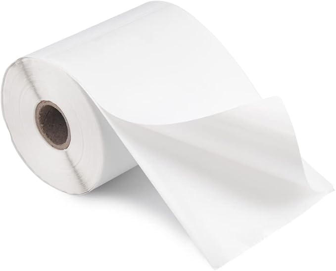 NATURALABEL 5000 PCS 4" x 6" Direct Thermal Shipping Labels for Small Business, with Perforated Lines, Compatible with Rollo and Zebra (20 Rolls, 250 Labels/Roll)