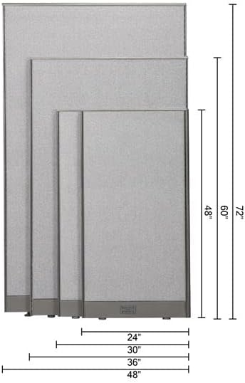 GOF Office Partition Single Panel (30"w x 60"h) 2.5ft x 5ft