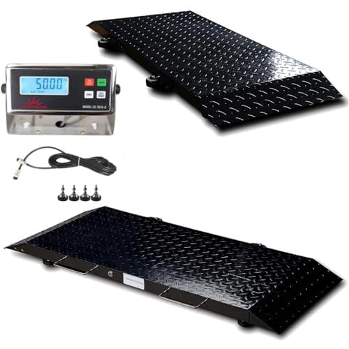 Liberty LS-920-2k Industrial Portable Floor Scale for Small Animal, Platform 50" x 20" / up to 2000 lbs (Scale System with cage System)