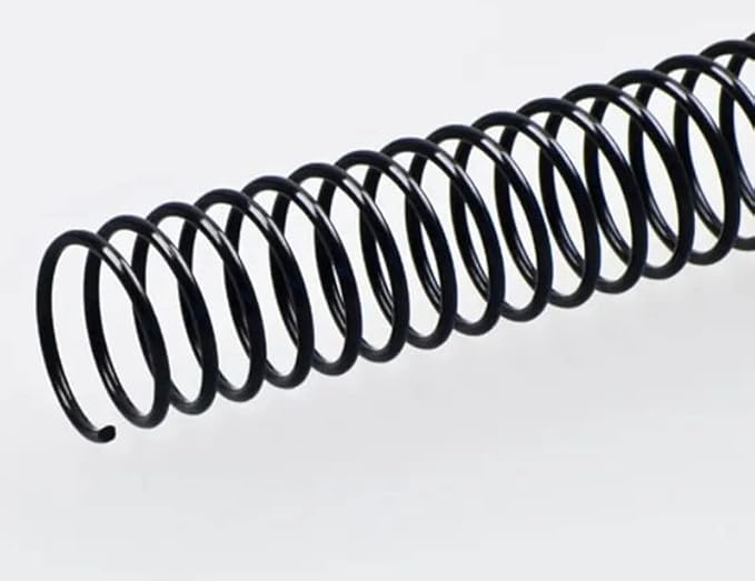 Plutreas 100 Pack Plastic Spiral Binding Coils, 4:1 Pitch, Spiral Binding Spines for Office Documents, Engineer Papers, Business Projects (8mm (40 Sheet Capacity))