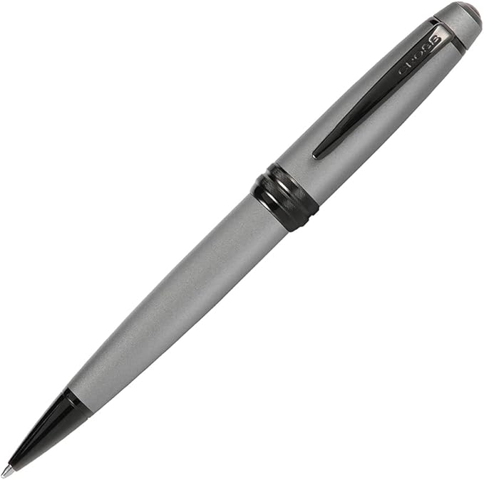 Cross Bailey Refillable Ballpoint Pen Presented in a Premium Gift Box - Medium Point, Black Ink, Matte Gray